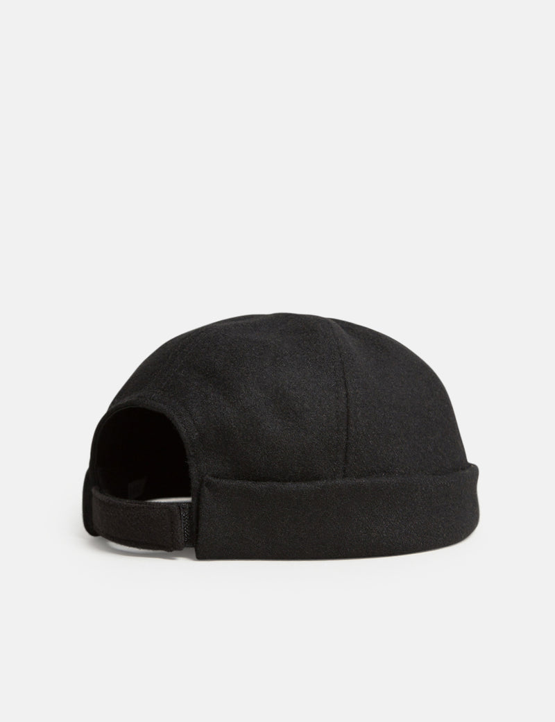 Bhode Dock Worker Hat (Wool) - Black | Article.