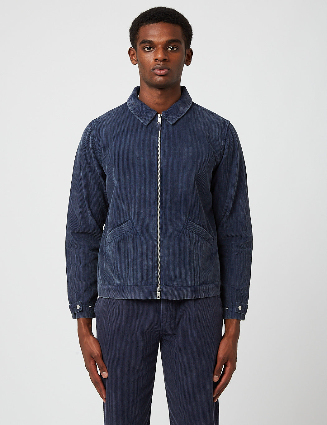 Folk Signal Blouson Jacket - Washed Ink Blue | Article.