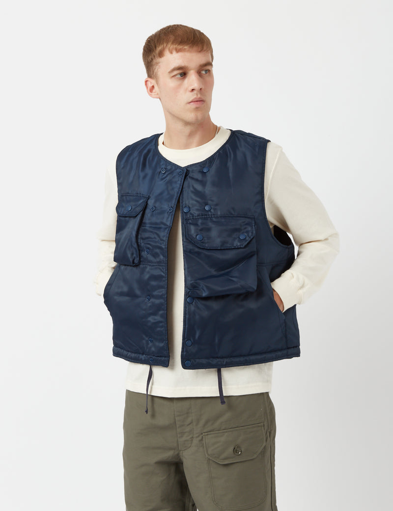 Engineered Garments Cover Vest (Pilot Twill) - Navy Blue I Article.