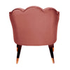 Upholstered Seashell Shaped Accent  Barrel Chair- Old Rose Pink