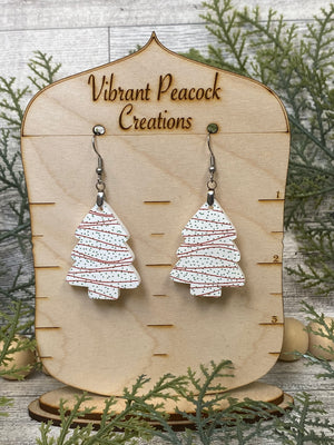 Frosted Tree Earrings - Vibrant Peacock Creations