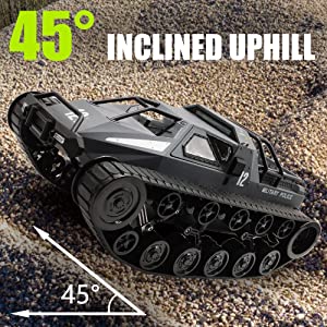 RC Tank 1:12 Scale High Speed Remote Control All Terrain Tank (Grey)