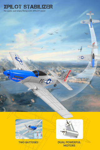 VOLANTEXRC P-51D Mustang 2-Ch Beginner Airplane