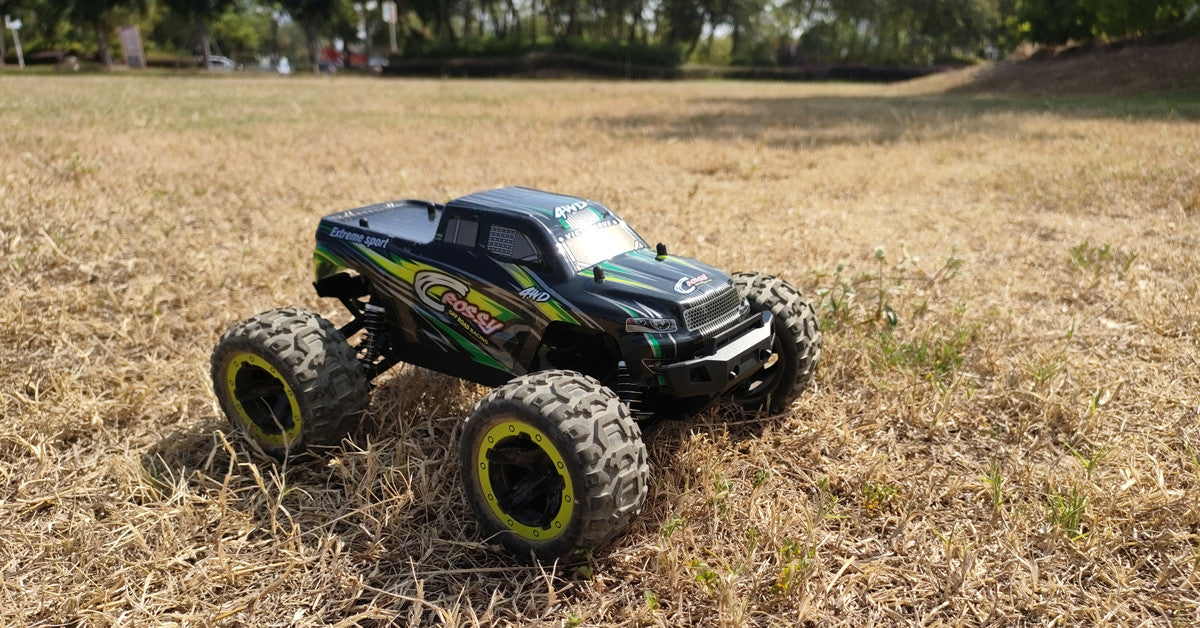 Racent 1:16 Remote Control Car 30MPH High Speed 4WD Off-Road RC Monster Truck (785-5) (Red)