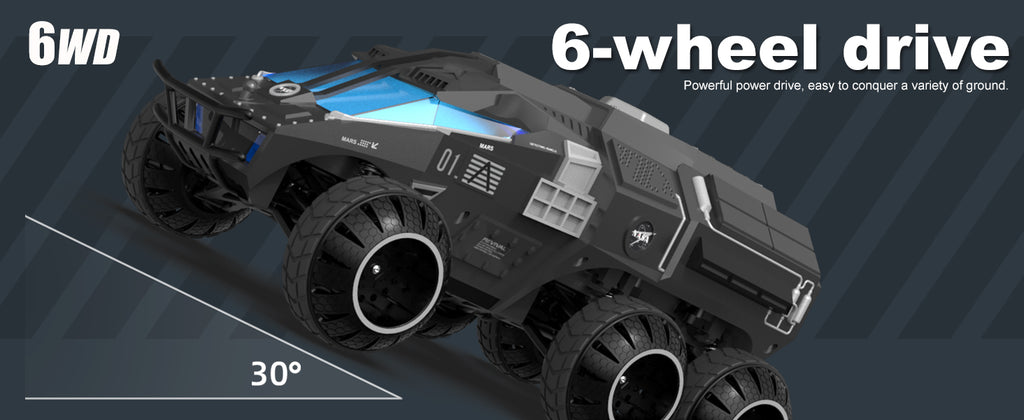 RACENT RC Crawler 1:12 Sale 6X6 2.4GHZ 15kmh Off Road All Terrain Monster Trucks with Colorful Led Lights (Red)