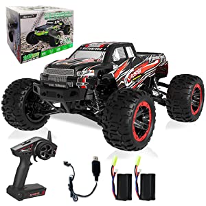 Racent 1:16 Remote Control Car 30MPH High Speed 4WD Off-Road RC Monster Truck (785-5) (Red)