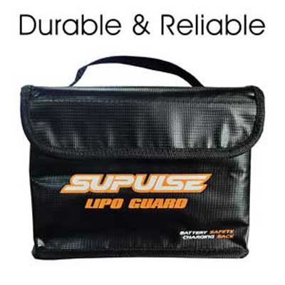 SUPULSE Lipo Safe Bag x1 Fireproof Explosionproof for Lithium Battery Storage and Charging(7.9" x 5.9" x 5.9")