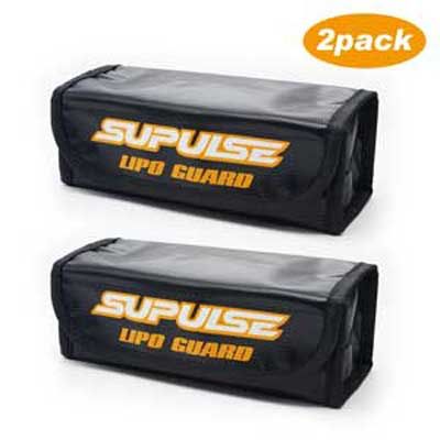 SUPULSE 2pcs Lipo Storage Bag Fireproof Explosionproof for Battery Charge and Storage