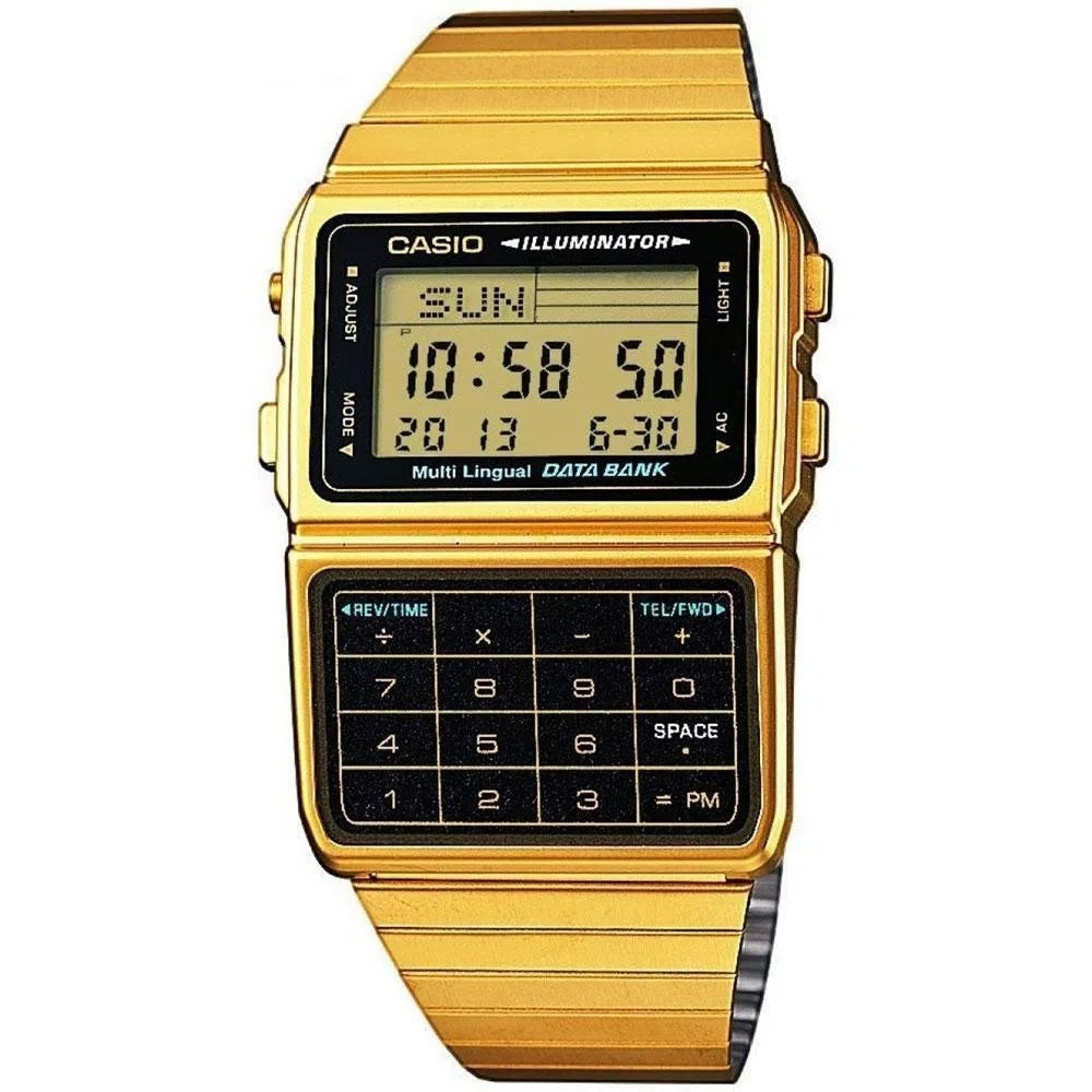 Reloj Casio Modelo DBC-611G-1D Calculadora Diseño Vintage