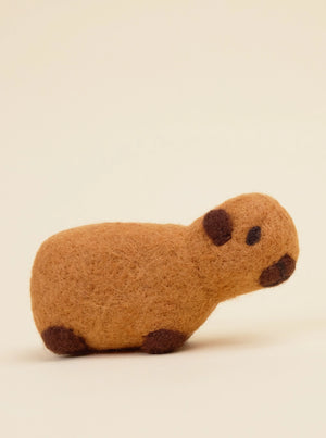 Wool Capybara Dog Toy - Paw de Deux