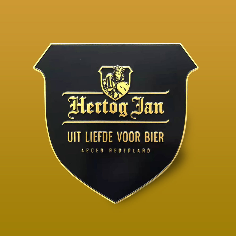 Vouwen rek diep Hertog Jan metalen wandbord – Hertog Jan Online Brouwerijwinkel