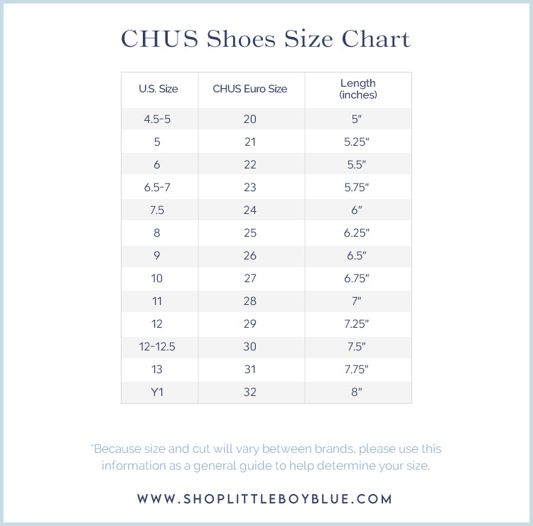 Sizing Charts – Shop Little Boy Blue