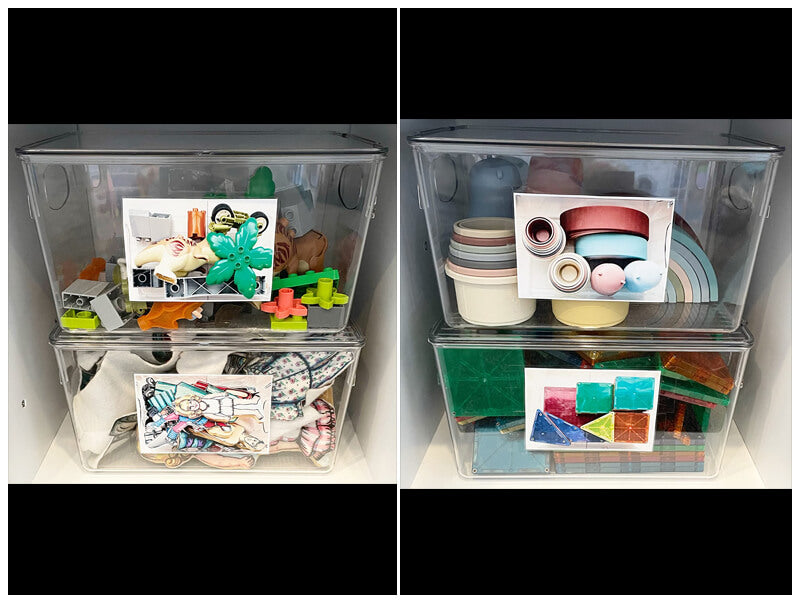 Sorbus Plastic Storage Clear Bins with Lid