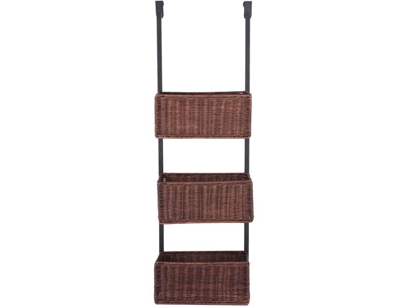 SEI Furniture Over The Door Woven Basket Storage