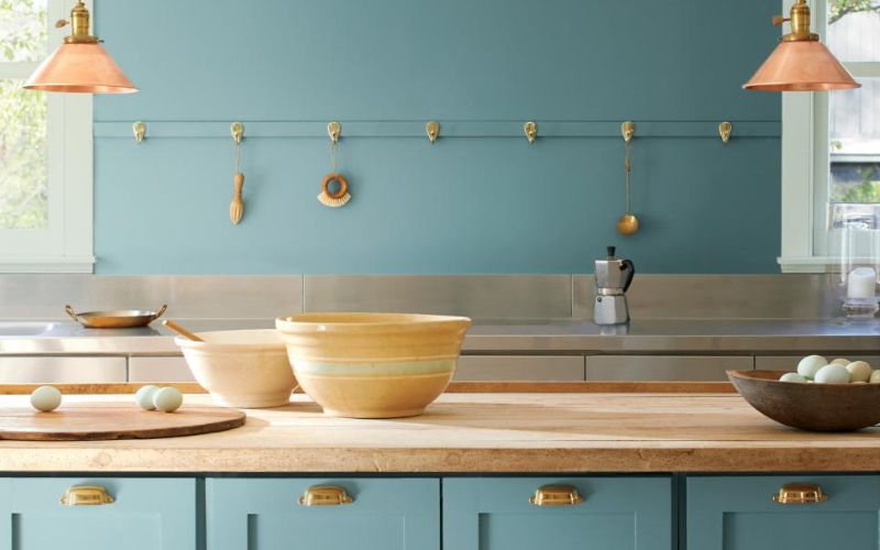 Aegean Teal Kitchen - Images by Architectural Digest