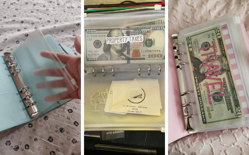 Antner Zipper Cash Envelopes For 6-Ring Notebook Binder (12-Piece Pack)