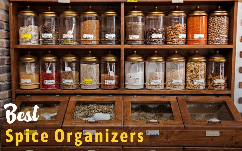 Assorted spices in drawers