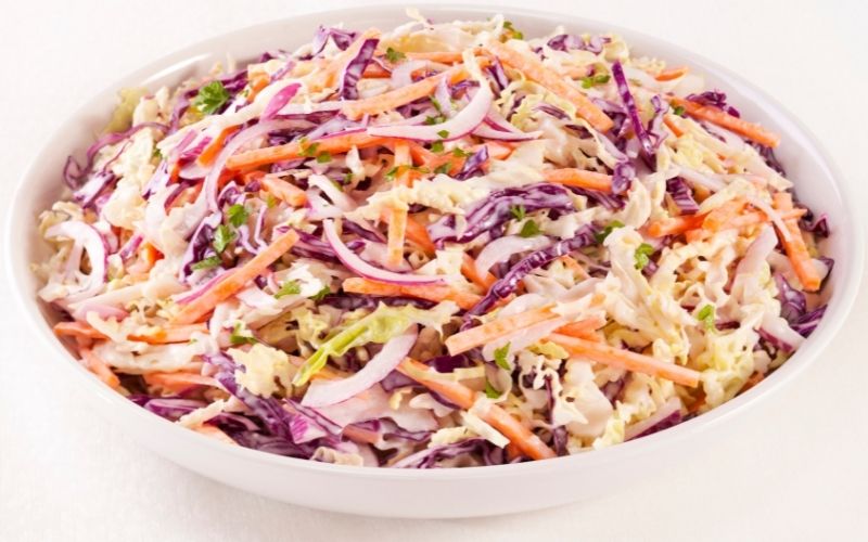 Blue Cheese Coleslaw in a bowl