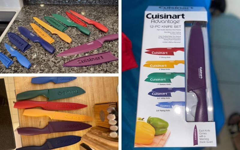Cuisinart Advantage 12-Piece Color Knife Set With Blade Guards