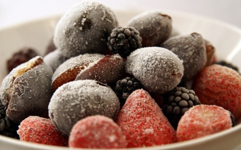 Frozen Fruit in a Bowl