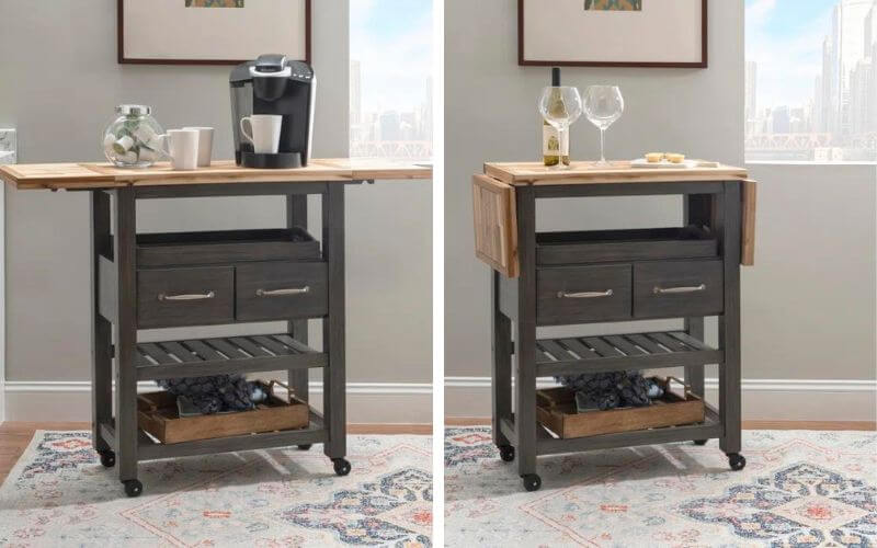 Gracie Oaks Kelleyann Kitchen Cart