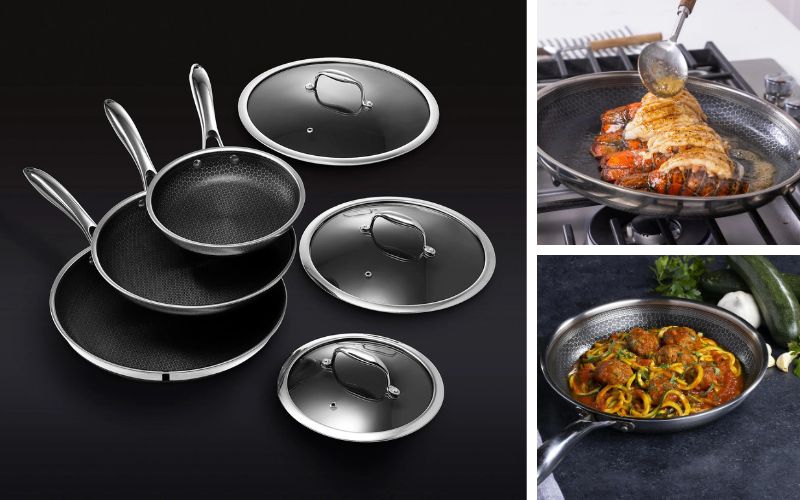 HexClad Hybrid 6-Piece Cookware Set