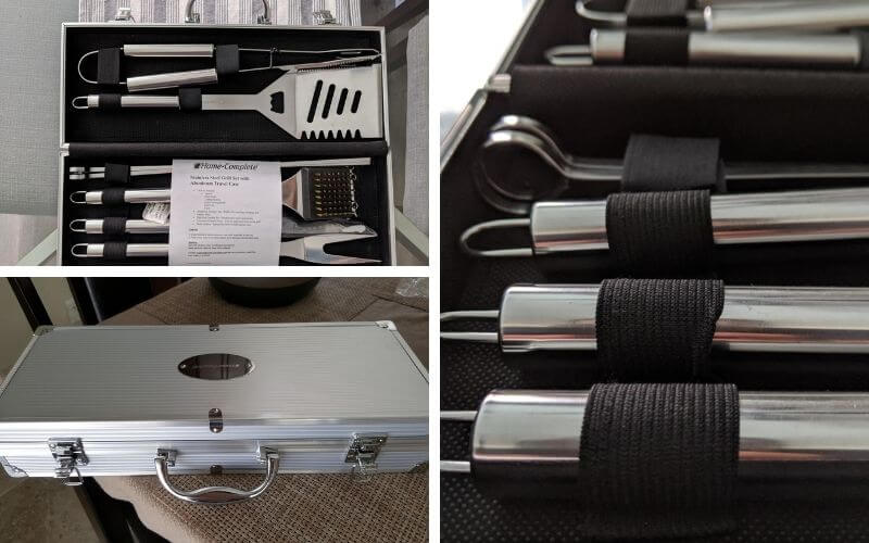 Home-Complete BBQ Grill Tool Set With Aluminum Case