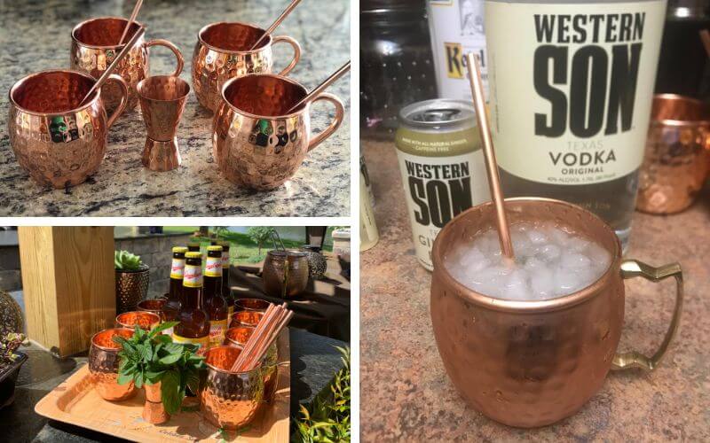 Kitchen Science Moscow Mule Copper Mugs Set