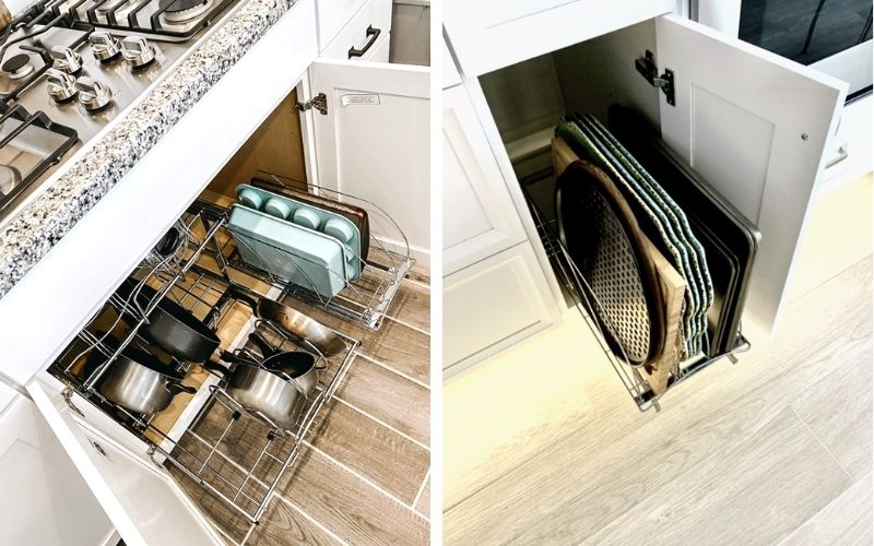 Pull Out Cabinet Organizer, Tksrn Kitchen Under Sink Slide Out