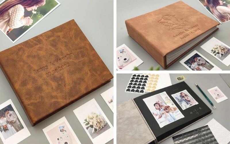 MCLeatherzone Personalized Leather Scrapbook Album