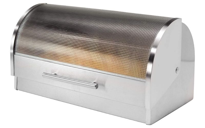 Oggi Stainless Steel Roll Top Bread Box