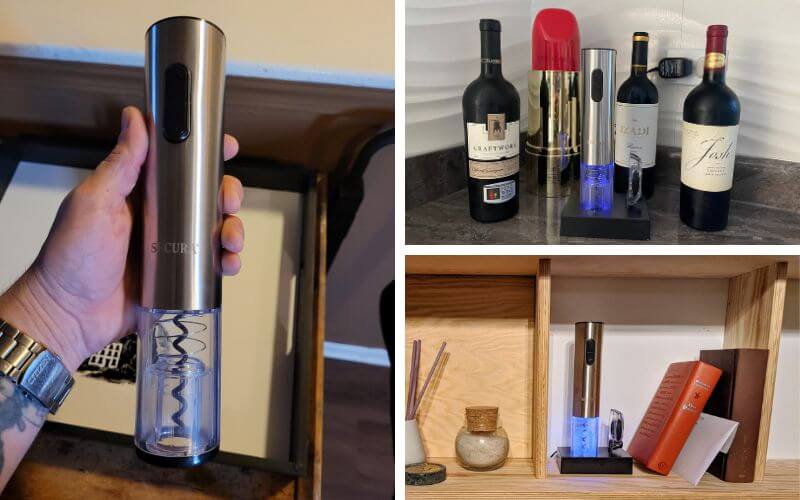 Secura Cordless Electric Wine Opener With Foil Cutter