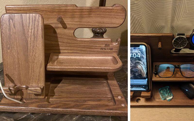 Teslyar Wood Phone Docking Station