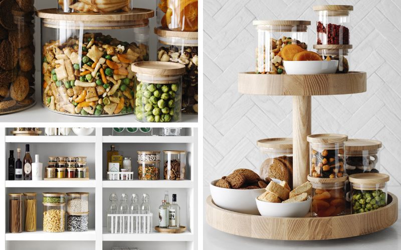 Williams Sonoma Hold Everything Stacking Glass Canister