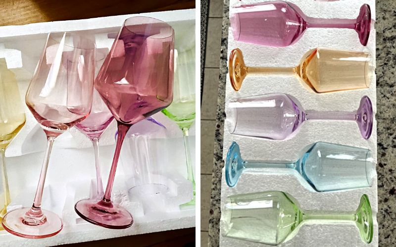 Wine Savant Colored Wine Glass Set