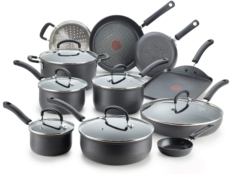 T-Fal Ultimate Hard Anodized Nonstick 17 Piece Cookware Set