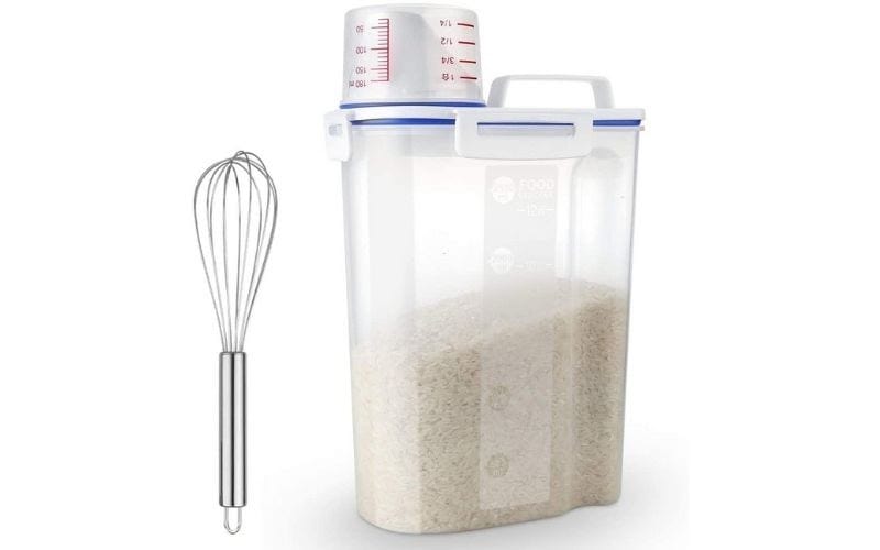 TBMAX TBMax Rice Storage Container - 10 Lbs Airtight Cereal Container Bin  with Measuring Cup - Food Container Dispenser for Rice