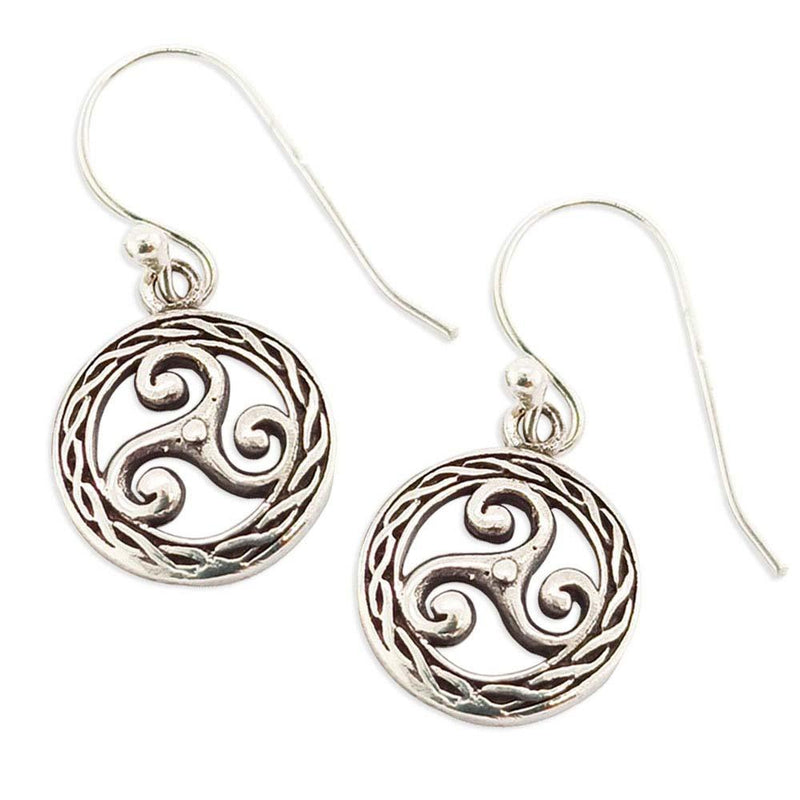 Sikkawala 925 Sterling Silver Oxidised Silver Round Dangle Earring For Women 3000345-4