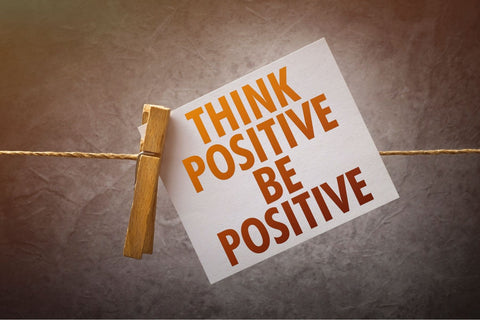 Think positive be positive image on Be Active Maternity positive thinking blog post