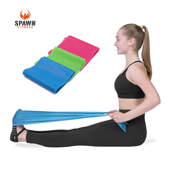 Spawn Fitness Resistance Bands Set of 5 with Exercise Stability Ball for  Home Workout
