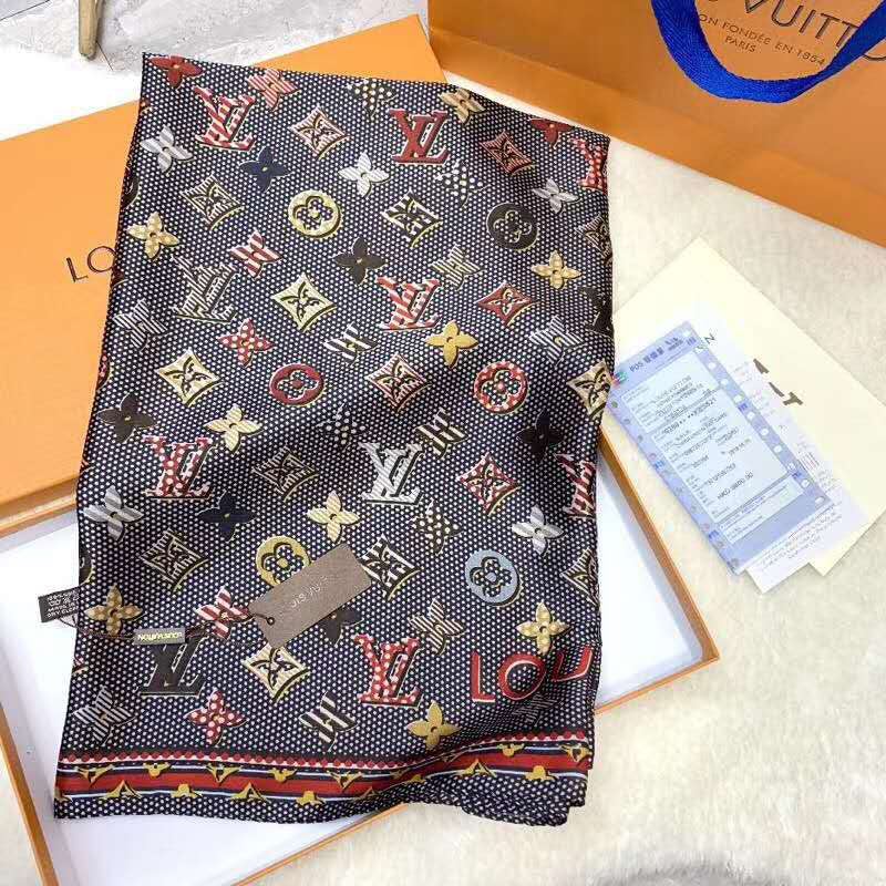 Louis Vuitton LV Fashion Popular Silk Scarf Scarves Shawl