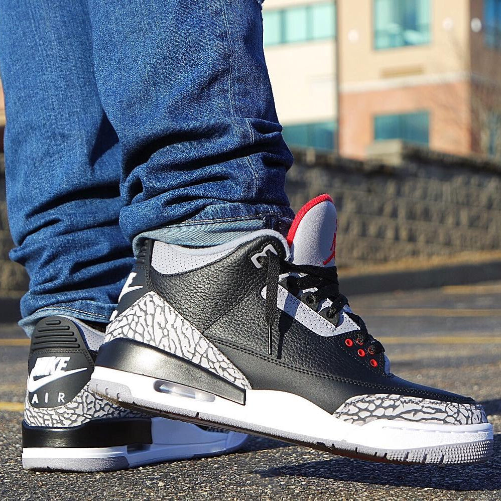 Nike Air Jordan 3 Black Cement Sneker Shoes