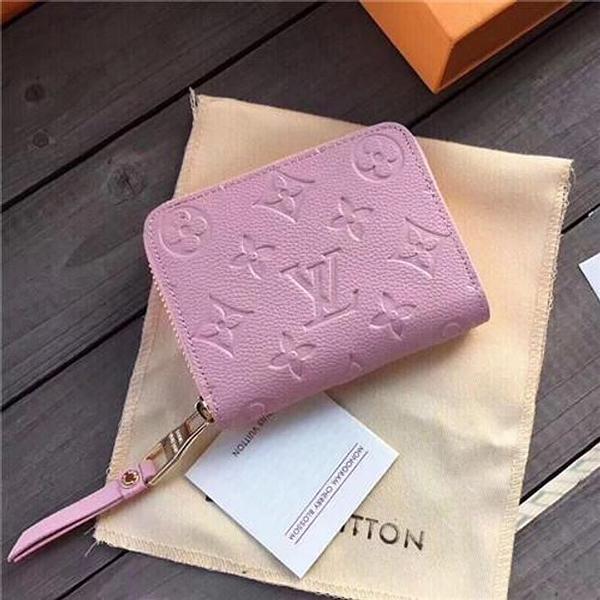 Louis Vuitton LV Embossed Letters Women's Mini Short Wallet Card Holder