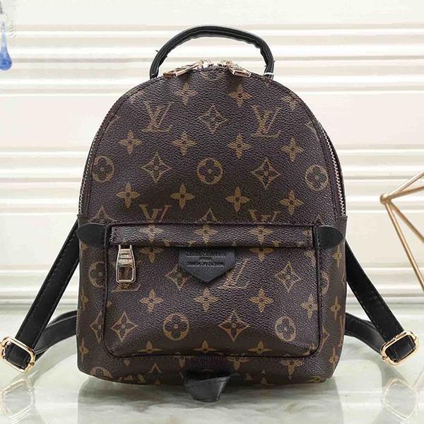 LV Louis Vuitton Women Fashion Daypack School Bag Leather Backpack