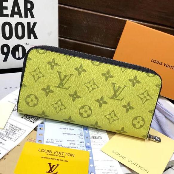 LV Louis Vuitton Fashion Leather Zipper Wallet Purse