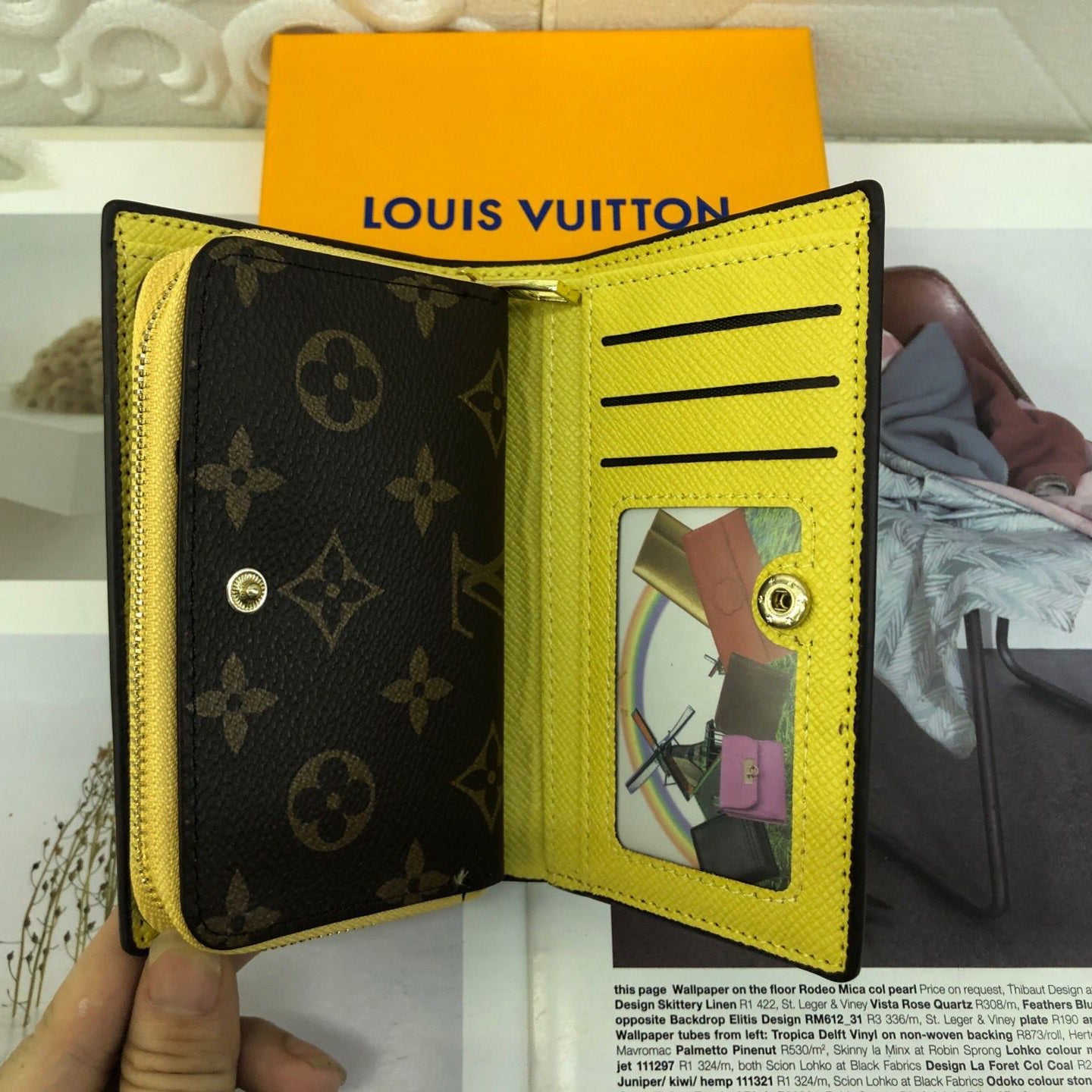 Louis vuitton LV New Women's Long Wallet Cowhide Leather Wal