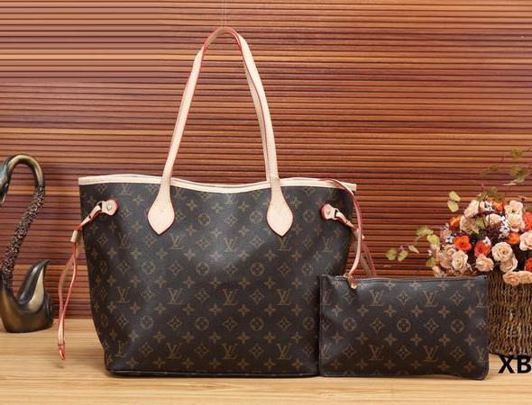 Louis Vuitton LV Women Shopping Leather Tote Handbag Shoulder Ba