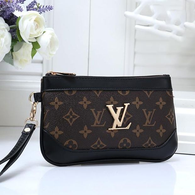 Louis Vuitton LV Women Fashion Leather Clutch Bag Satchel Tote