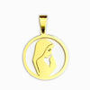 Pendant Our Lady 30x30mm - Gold Stainless Steel
