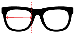 Frame lens width - Glasses 2 Go